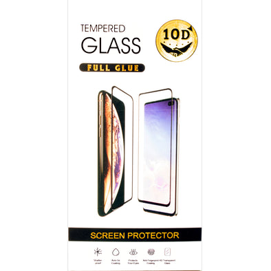 Samsung T510/T515 10D Black Tempered Glass Screen Protector In Retail Packaging