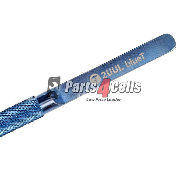 2UUL BlueT Straight Head Titanium Alloy 0.1mm Blue Tweezer for Precise Wire Jump