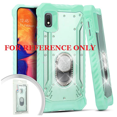 SAFIRE Samsung A01 SM-A015 2020 Magnetic Rugged Bling w/ Kickstand Case Teal