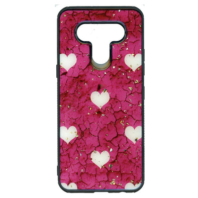 SAFIRE iPhone 7 Plus / 8 Plus Marble w/ Hearts Case Hot Pink