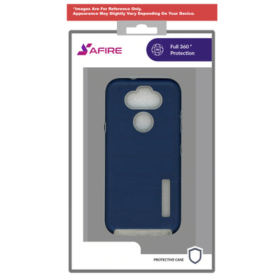 SAFIRE LG Aristo 5 Deluxe Brushed Case Navy Blue