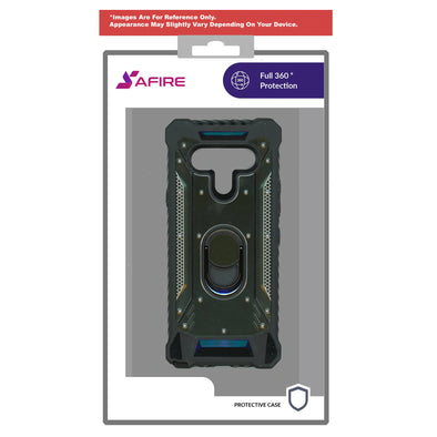 SAFIRE LG Aristo 5 Magnetic Rugged w/ Kickstand Case Army Green