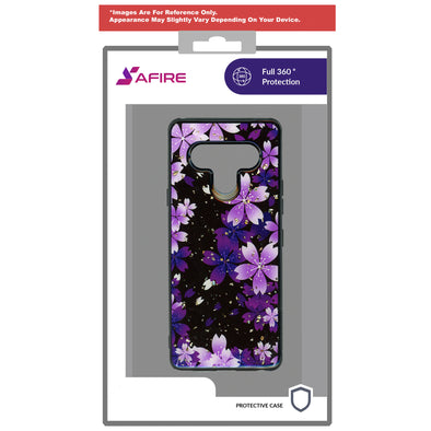 SAFIRE Samsung A11 SM-A115 2020 Marble Case Purple Flower
