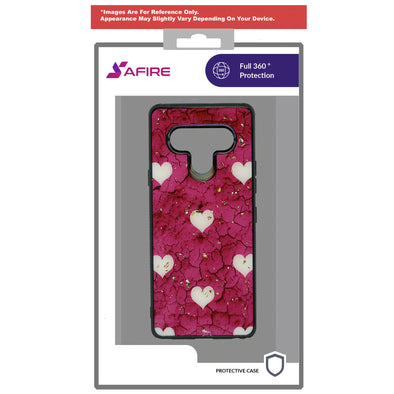SAFIRE Samsung A11 SM-A115 2020 Marble w/ Hearts Case Pink