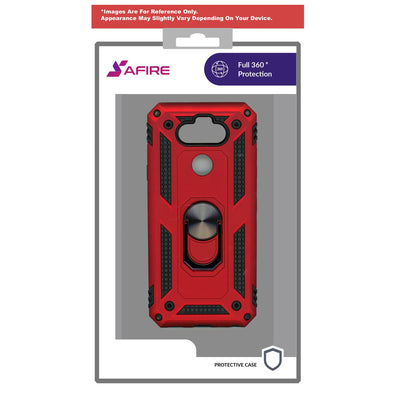 SAFIRE LG Aristo 5 Rugged Ringstand Case Red