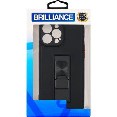 Brilliance LUX iPhone 13 Pro Max Two-tone Skin Feel Functional Case Black