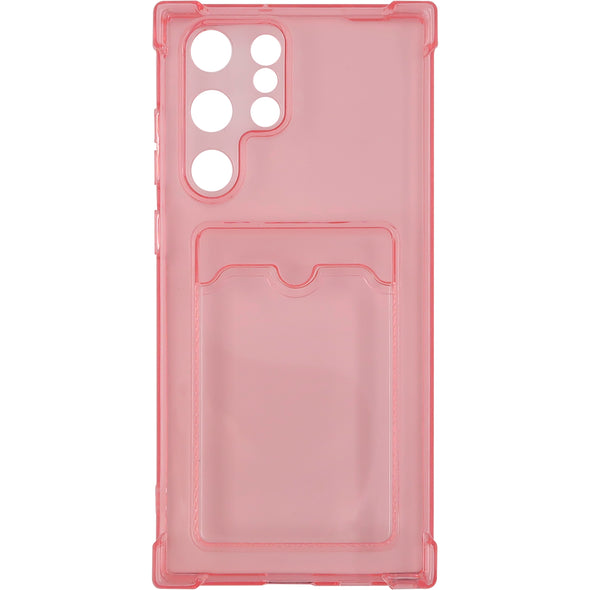 Brilliance LUX Samsung S22 Ultra Anti-Drop Card Holder Case Pink