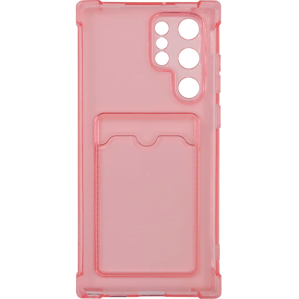 Brilliance LUX Samsung S22 Ultra Anti-Drop Card Holder Case Pink
