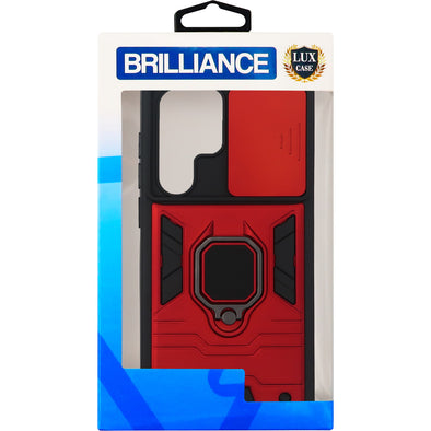 Brilliance LUX Samsung S22 Ultra Warrior Window Case Red