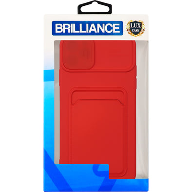 Brilliance LUX iPhone 11 PRO MAX Push window card case Red