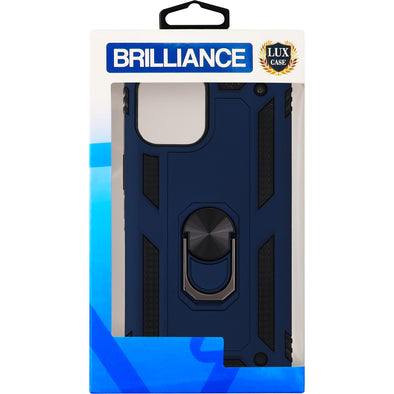 Brilliance LUX iPhone 12 PRO MAX Sergeant Anti-fall Bracket Armor Case Navy Blue