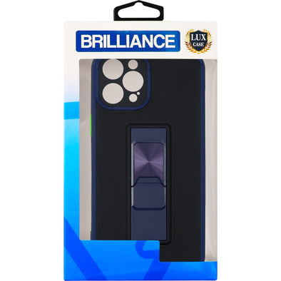 Brilliance LUX iPhone 12 PRO MAX Two-tone Skin Feel Functional Case Navy Blue