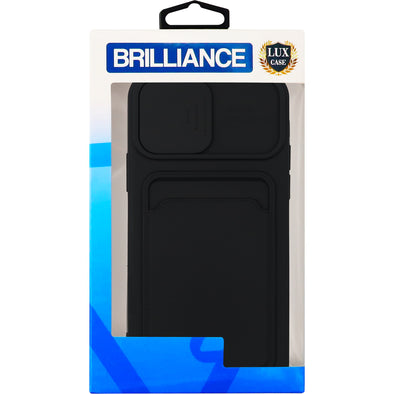 Brilliance LUX iPhone 12 Push window card case Black