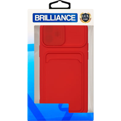 Brilliance LUX iPhone 12 Push window card case Red