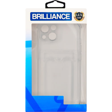 Brilliance LUX iPhone 13 Anti-Drop Card Holder Case Clear