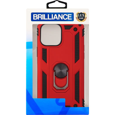 Brilliance LUX iPhone 13 Pro Max Sergeant Anti-fall Bracket Armor Case Red