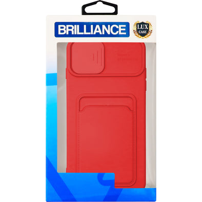 Brilliance LUX iPhone 7P/8P Push window card case Red