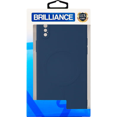 Brilliance LUX iPhone X Magnetic wireless charging case Navy Blue