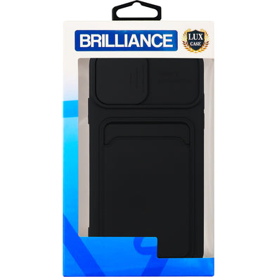 Brilliance LUX iPhone X Push window card case Black