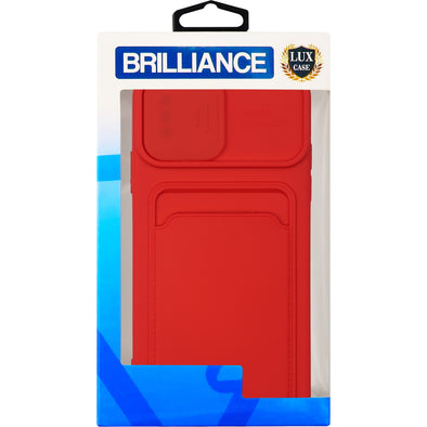 Brilliance LUX iPhone X Push window card case Red