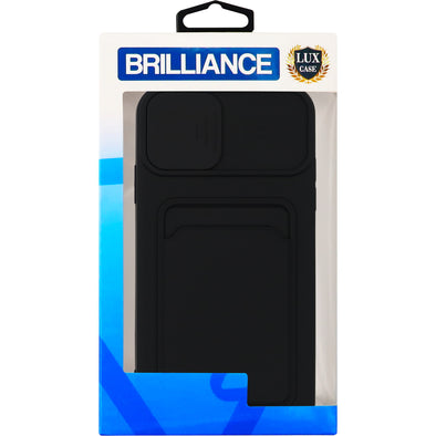 Brilliance LUX iPhone XR Push window card case Black