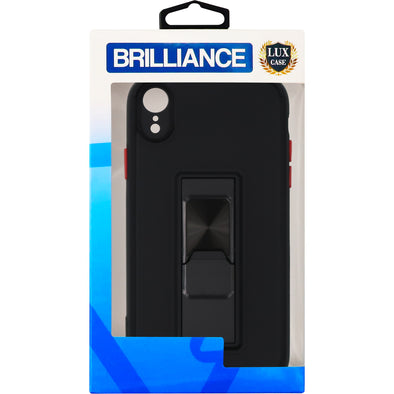 Brilliance LUX iPhone XR Two-tone Skin Feel Functional Case Black