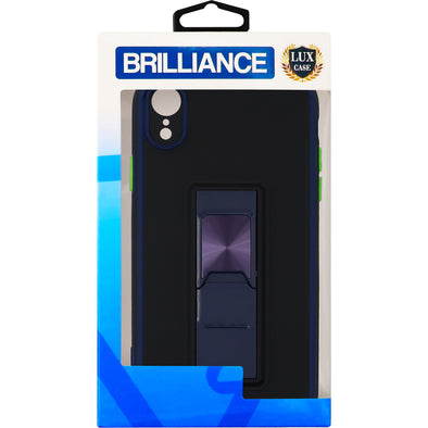 Brilliance LUX iPhone XR Two-tone Skin Feel Functional Case Navy Blue