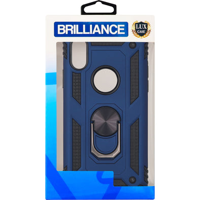Brilliance LUX iPhone X Sergeant Anti-fall Bracket Armor Case Navy Blue