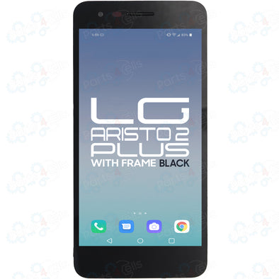 LG Aristo 2 Plus LCD With Touch + Frame  Black