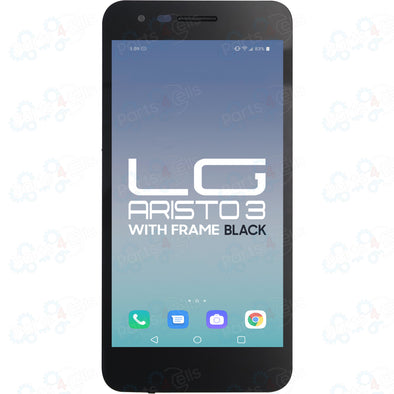 LG Aristo 3 LCD With Touch + Frame Black.