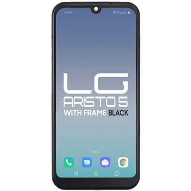LG Aristo 5 LCD with Touch + Frame w/ Power & Volume Flex Black