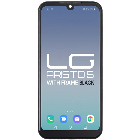 LG Aristo 5 LCD with Touch + Frame w/ Power & Volume Flex Black