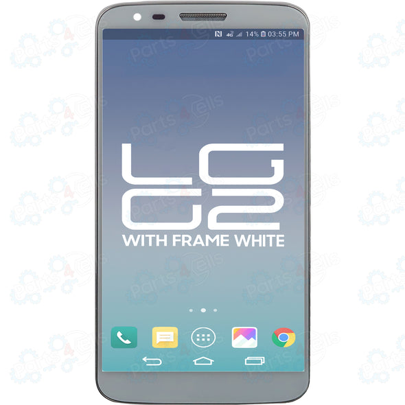 LG G2 LCD With Touch + Frame White