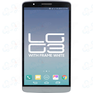 LG G3 LCD With Touch + Frame White