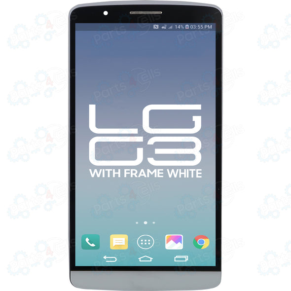 LG G3 LCD With Touch + Frame White