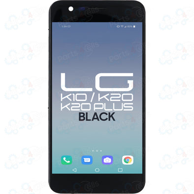 LG K10 (2017) / K20 / K20 Plus LCD with Touch + Frame Black