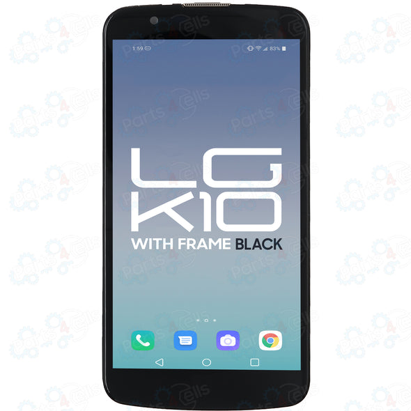 LG K10 LCD With Touch + Frame K420N Black
