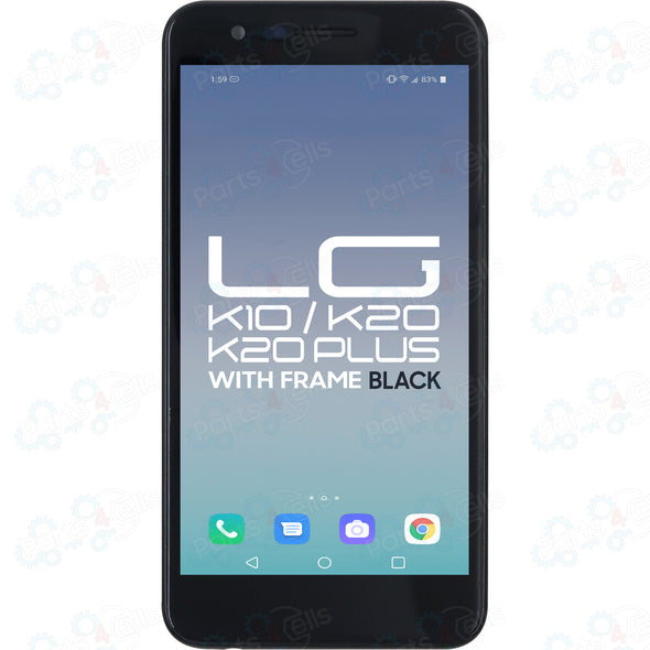 LG Phoenix Plus / K10 (2018) / K11 Prime / K30 / K30 Plus LCD with Touch + Frame Black