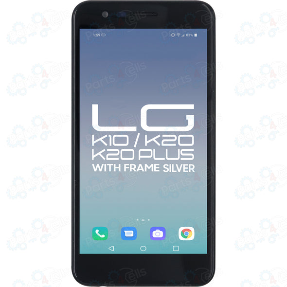 LG Phoenix Plus / K10 (2018) / K11 Prime / K30 / K30 Plus LCD with Touch + Frame Silver