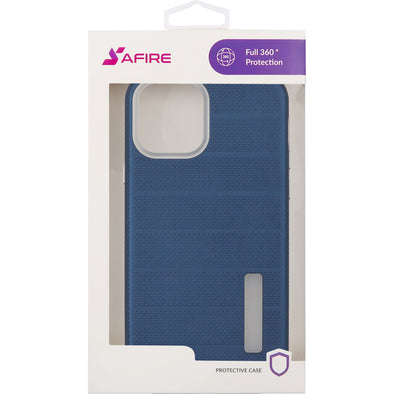 SAFIRE iPhone 12 / iPhone 12 Pro Deluxe Brushed Case Navy Blue