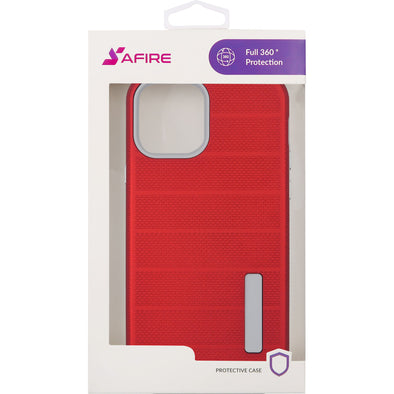 SAFIRE iPhone 12 / iPhone 12 Pro Deluxe Brushed Case Red