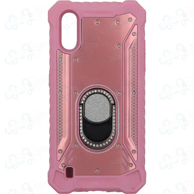 SAFIRE Samsung A01 SM-A015 2020 Magnetic Rugged Bling w/ Kickstand Case Pink