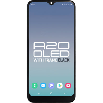 Samsung A20 2019 LCD with Touch + Frame OLED Black