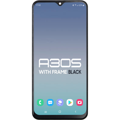 Samsung A30S 2019 A307 LCD with Touch + Frame Black Service Pack