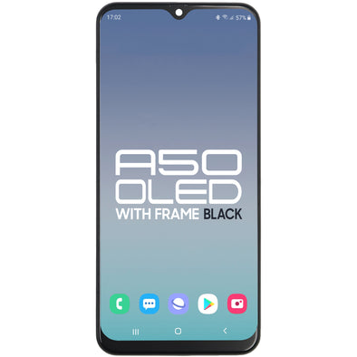 Samsung A50 (A505U) 2019 LCD with Touch + Frame OLED Black (US Version)