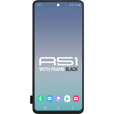 Samsung A51 2019 SM-A515 LCD With Touch + Frame Best Quality Black