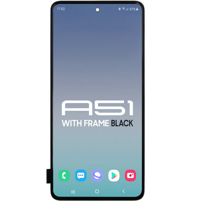 Samsung A51 2019 SM-A515 LCD with Touch + Frame Black Service Pack