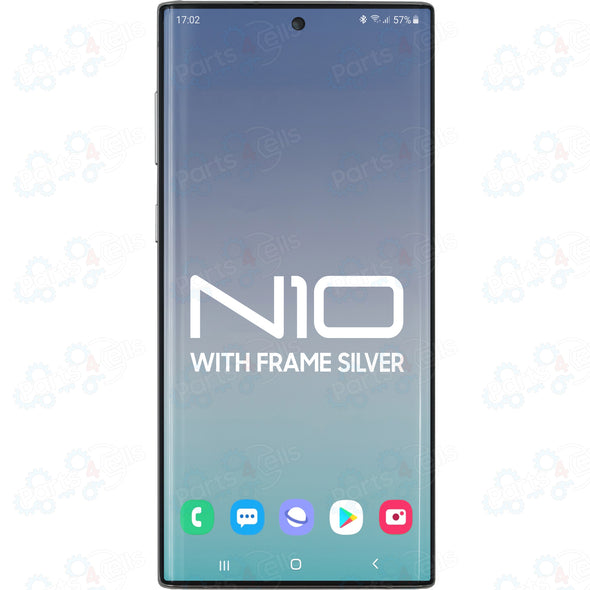 Samsung Note 10 LCD With Touch + Frame Aura Glow/ Silver