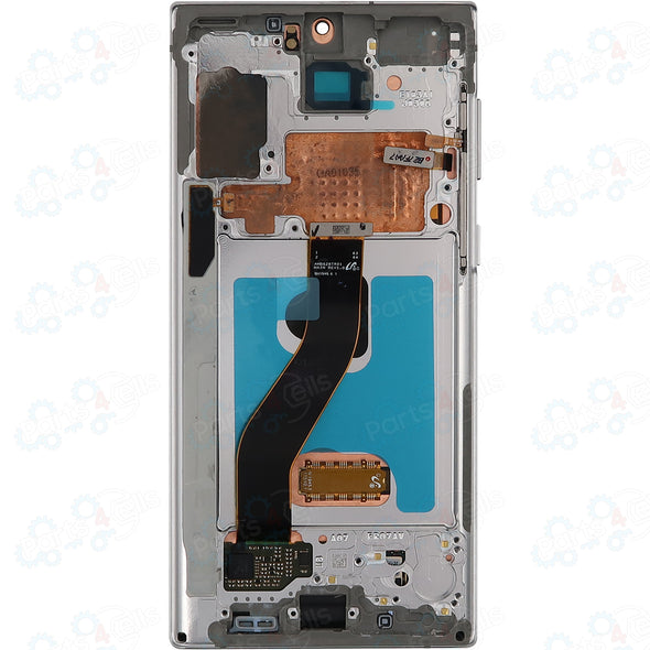 Samsung Note 10 LCD With Touch + Frame Aura White Service Pack