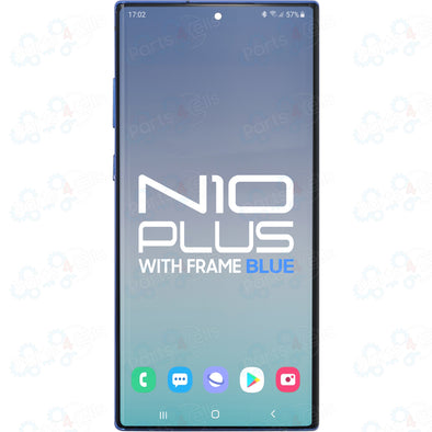 Samsung Note 10 Plus LCD with Touch + Frame Aura Blue